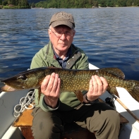 Meanwhile on Derwentwater John Toole with a nice one