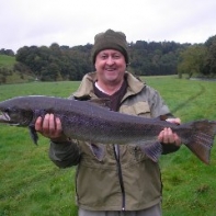 'Fishless' Pedley with a cracking Autumn Salmon