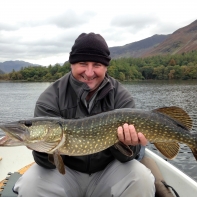 Steve Walsh and a nice one on a lure from Derwentwater