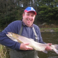 Robert Lattimers first salmon.. happy man!